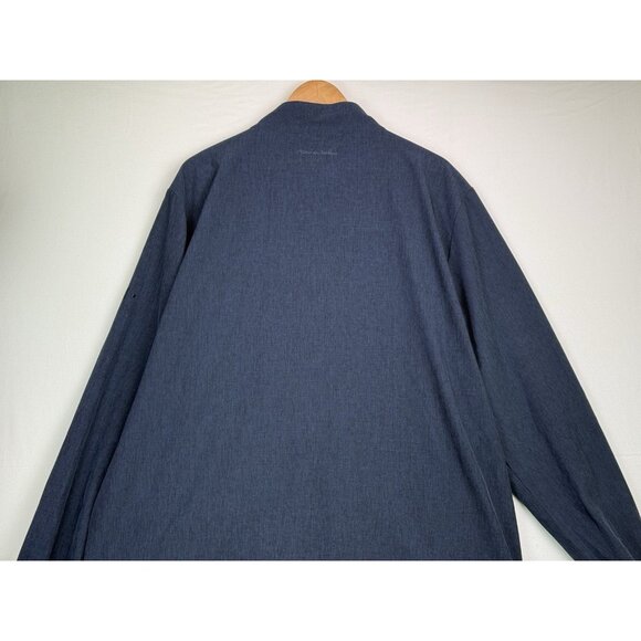 TRAVIS MATHEW Texas Patch Mens Full Zip Jacket Lightweight Heathered Blue Sz XXL - Picture 5 of 15
